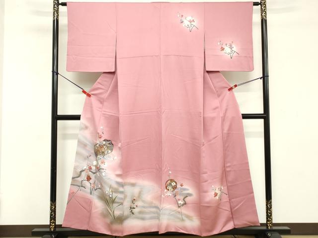 平和屋着物■訪問着 枝花文 暈し染め 金彩 正絹 逸品 DABD2818xg