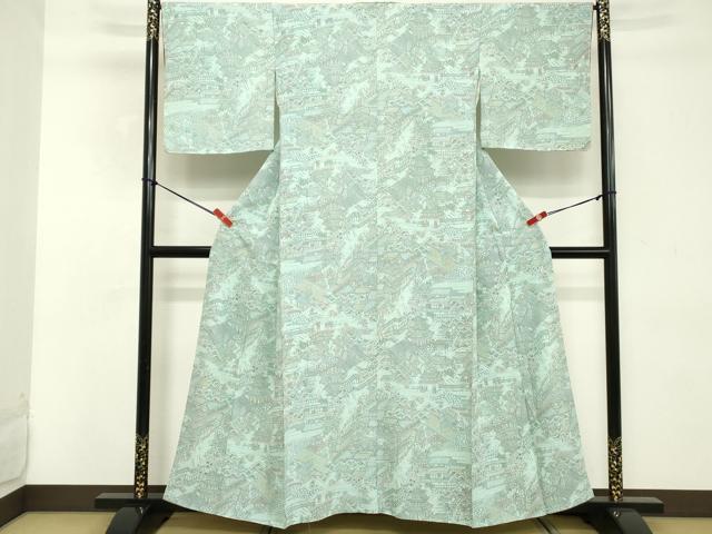 平和屋着物■上質な小紋 風景文 正絹 逸品 DABD2820xg