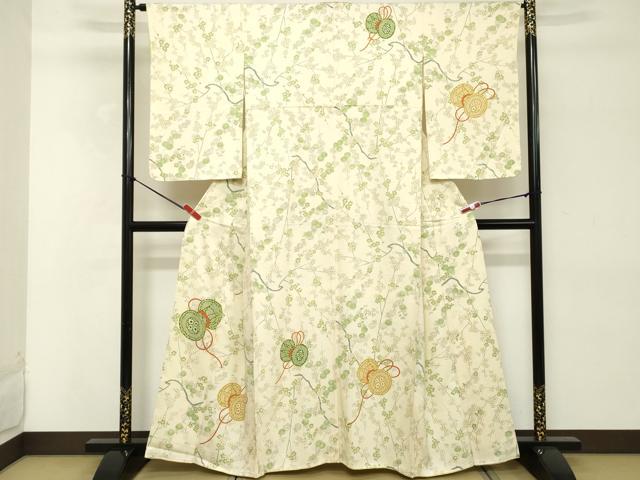 平和屋着物■訪問着 作家物 草花文 鼓 金彩 正絹 逸品 DABD2826cd