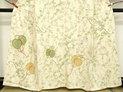 平和屋着物■訪問着 作家物 草花文 鼓 金彩 正絹 逸品 DABD2826cd