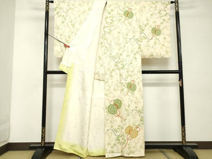 平和屋着物■訪問着 作家物 草花文 鼓 金彩 正絹 逸品 DABD2826cd