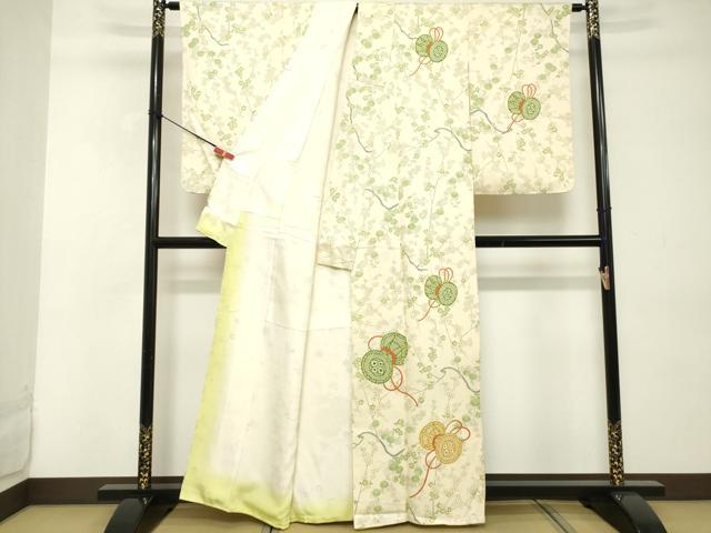 平和屋着物■訪問着 作家物 草花文 鼓 金彩 正絹 逸品 DABD2826cd