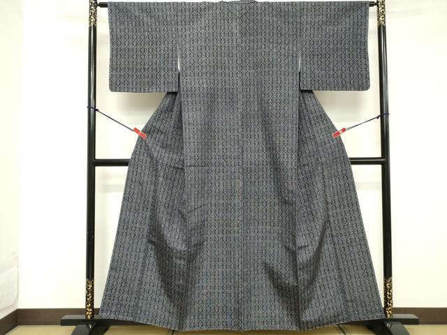 平和屋着物■上質な紬　抽象文様　正絹　逸品　DABD2832cd