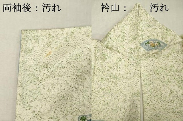 平和屋着物■上質な小紋 地紙花文 金彩 正絹 逸品 DABD2833cd