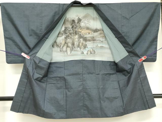 平和屋着物■男性 本場大島紬 アンサンブル 長羽織 100亀甲 総詰め 正絹 逸品 DABD2849cd
