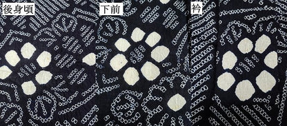 平和屋着物∴夏物 浴衣 有松鳴海絞り 地紙花文 綿 逸品 DABD2851cd