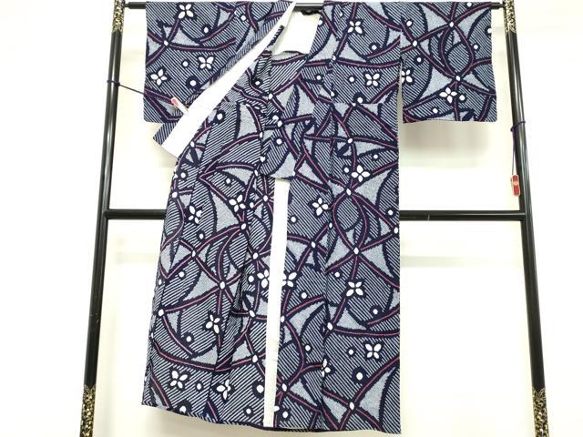平和屋着物∴夏物 浴衣 有松鳴海絞り 舞花文 綿 逸品 DABD2853cd