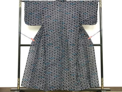 平和屋着物∴夏物 浴衣 有松鳴海絞り 流水文 綿 逸品 DABD2860cd