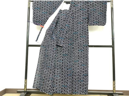 平和屋着物∴夏物 浴衣 有松鳴海絞り 流水文 綿 逸品 DABD2860cd
