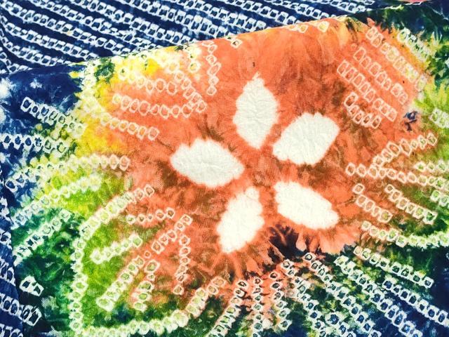 平和屋着物∴夏物 浴衣 有松鳴海絞り 草花文 綿 逸品 未使用 DABD2875cd