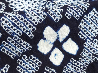 平和屋着物∴夏物 浴衣 有松鳴海絞り 舞花文 綿 逸品 DABD2879cd