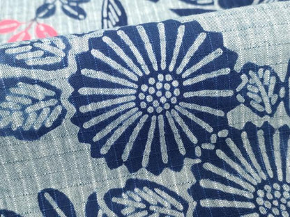 平和屋着物∴夏物 綿紅梅 浴衣 花丸文 綿 逸品 ロング丈 未使用 DABD2891cd