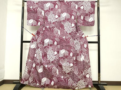 平和屋着物∴夏物 浴衣 舞花文 綿麻 逸品 DABD2894cd
