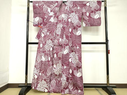 平和屋着物∴夏物 浴衣 舞花文 綿麻 逸品 DABD2894cd