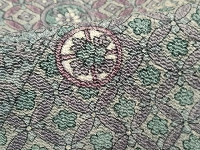 平和屋着物■上質な小紋 切嵌吉祥花文 正絹 逸品 DABD2905cd