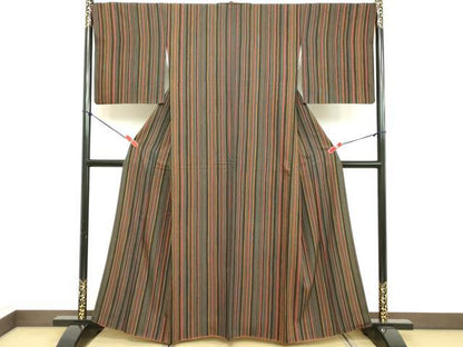 平和屋着物■上質な小紋 間道 正絹 逸品 DABD2925cd