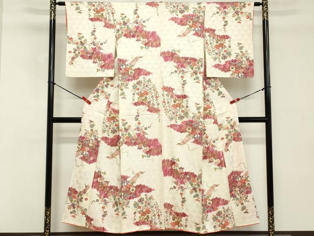 平和屋着物■上質な小紋 舞花文 金彩 正絹 逸品 DABD2931cd