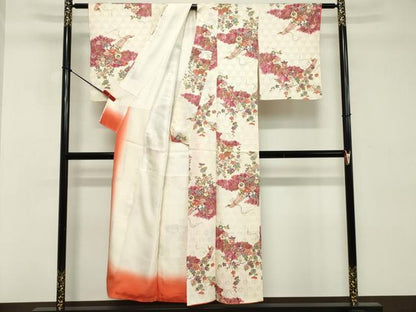 平和屋着物■上質な小紋 舞花文 金彩 正絹 逸品 DABD2931cd