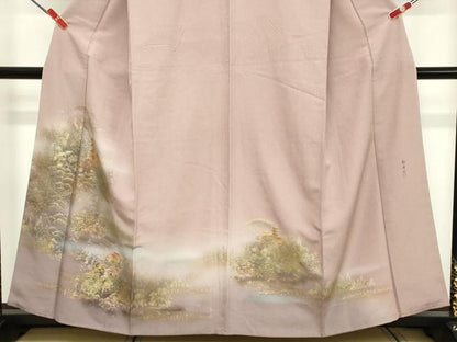 平和屋着物■訪問着 作家物 風景文 暈し染め 金銀彩 正絹 逸品 DABD2932cd