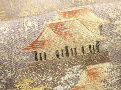 平和屋着物■訪問着 作家物 風景文 暈し染め 金銀彩 正絹 逸品 DABD2932cd