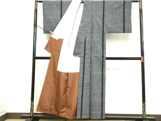 平和屋着物■上質な紬　間道　正絹　逸品　DABD2941cd