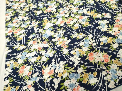 平和屋着物■上質な小紋 草花文 正絹 逸品 DABD2943cd