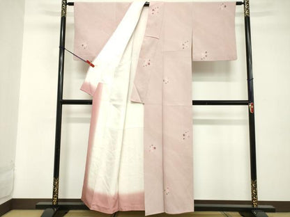 平和屋着物■上質な小紋 絞り 舞花文 正絹 逸品 DABD2944cd
