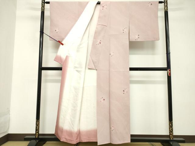 平和屋着物■上質な小紋 絞り 舞花文 正絹 逸品 DABD2944cd