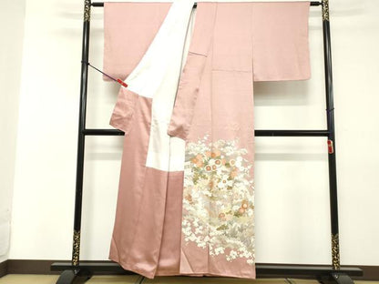 平和屋着物■豪華色留袖 風景花文 金彩 正絹 逸品 DABD2959cd