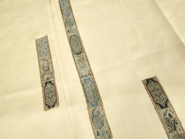 平和屋着物■訪問着 駒刺繍 鳥獣更紗花文 鹿 金銀糸 正絹 逸品 DABD2962cd