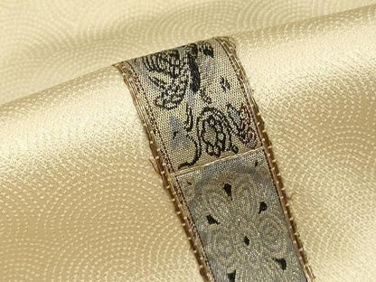 平和屋着物■訪問着 駒刺繍 鳥獣更紗花文 鹿 金銀糸 正絹 逸品 DABD2962cd