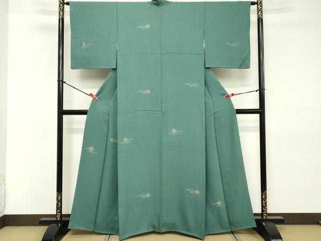 平和屋着物■上質な小紋 舞花文 金銀糸 正絹 逸品 DABD2963cd