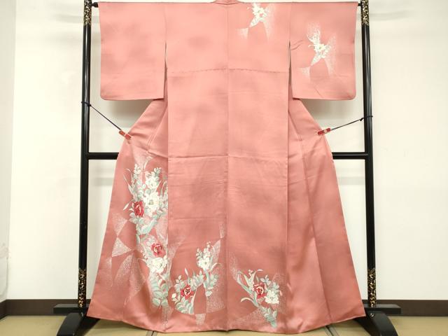 平和屋着物■訪問着 草花文 正絹 逸品 DABD3000cd