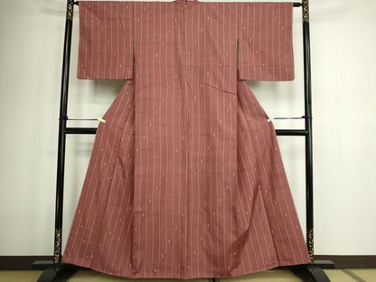 平和屋着物■上質な紬　変わり間道　正絹　逸品　未使用　DABD3003sf