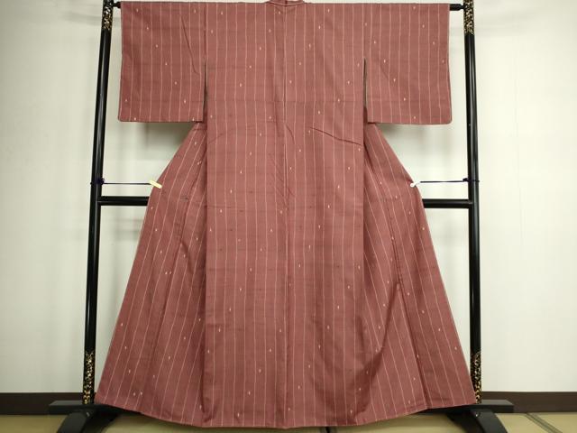 平和屋着物■上質な紬　変わり間道　正絹　逸品　未使用　DABD3003sf