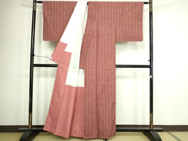 平和屋着物■上質な紬　変わり間道　正絹　逸品　未使用　DABD3003sf