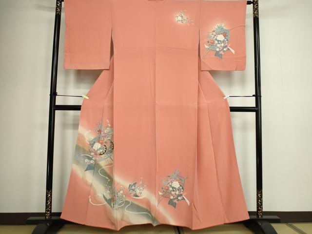 平和屋着物■訪問着　花車文　暈し染め　金彩　正絹　逸品　DABD3007sf