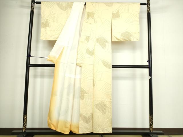 平和屋着物■上質な小紋　絞り　抽象文様　正絹　逸品　DABD3008sf