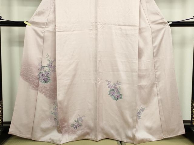 平和屋着物■訪問着　草花文　正絹　逸品　DABD3010sf