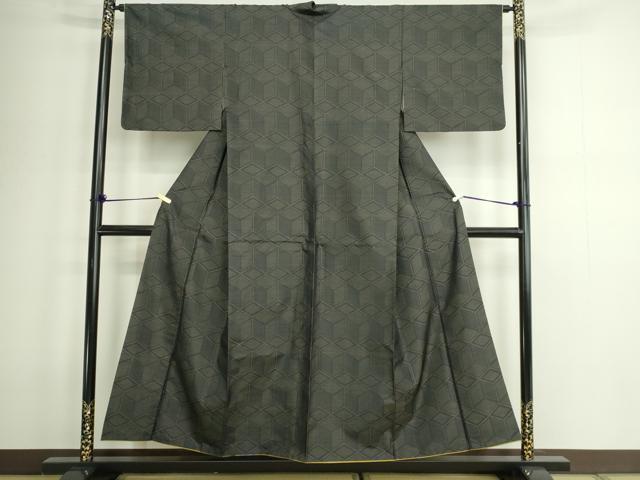 平和屋着物■本場大島紬　亀甲文　正絹　逸品　DABD3107sf