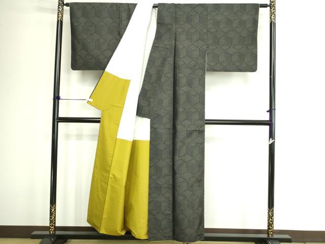 平和屋着物■本場大島紬　亀甲文　正絹　逸品　DABD3107sf