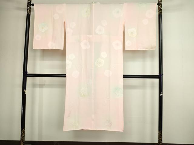 平和屋着物■長襦袢　袷　梅花地紋　暈し染め　正絹　逸品　DABD3138sf