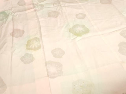 平和屋着物■長襦袢　袷　梅花地紋　暈し染め　正絹　逸品　DABD3138sf
