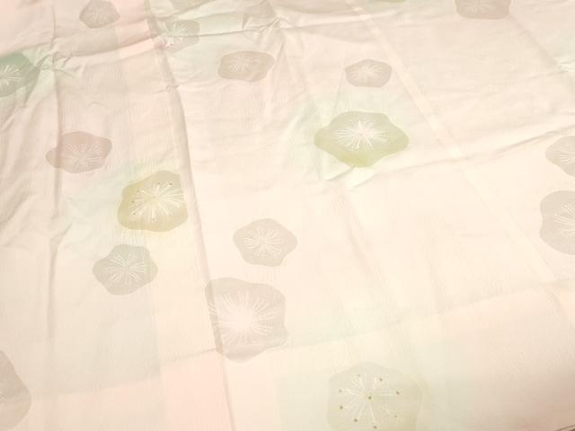 平和屋着物■長襦袢　袷　梅花地紋　暈し染め　正絹　逸品　DABD3138sf