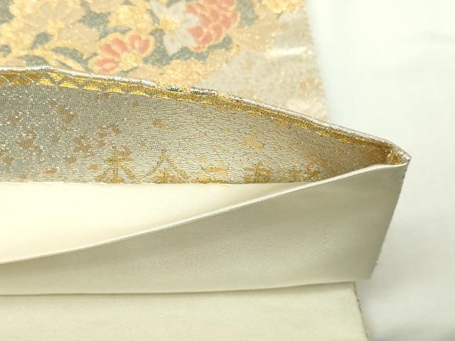 平和屋本店▼六通柄袋帯　重文彫金文　本金二重箔　正絹　24ｋ　逸品　DABD3203sf