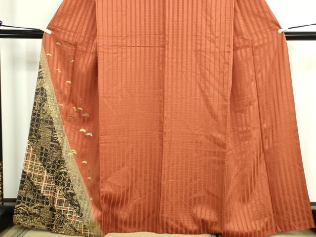 平和屋着物■訪問着　駒刺繍　松文　暈し染め　金彩　正絹　逸品　DABD3271sf