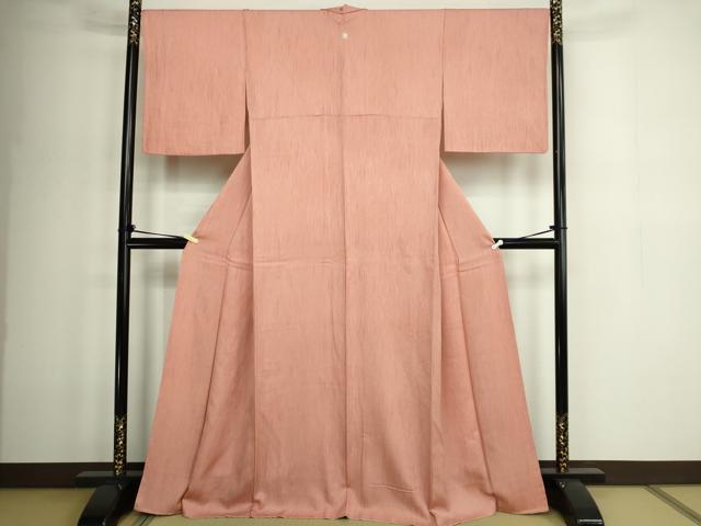 平和屋着物■上質な色無地 間道 丁子茶色 正絹 逸品 DABD3273sf