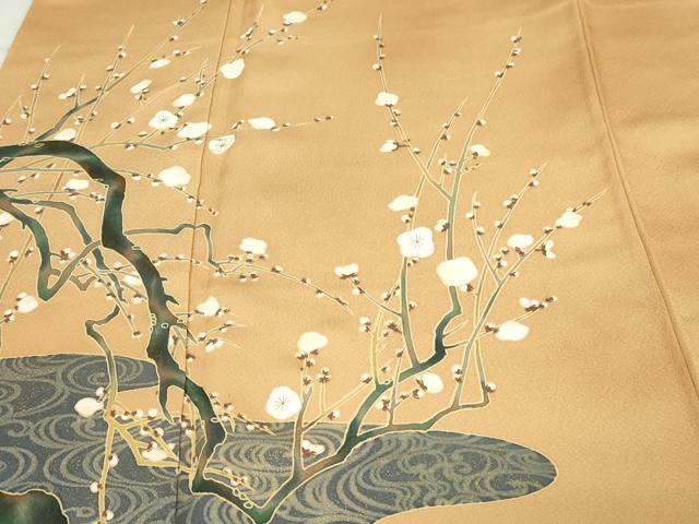 平和屋着物■訪問着　刺繍　枝梅文　暈し染め　金彩　正絹　逸品　DABD3274sf