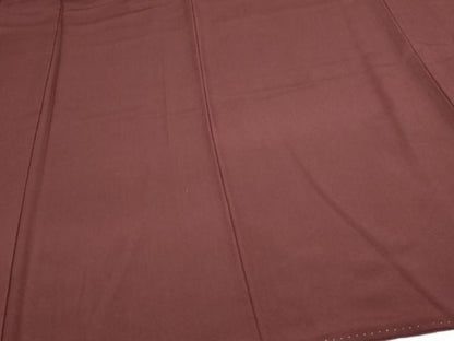 平和屋着物■上質な色無地　赤褐色　正絹　逸品　DABD3283sf
