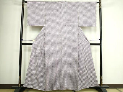 平和屋着物■大変加工の良い総絞り小紋　正絹　逸品　DABD3289sf